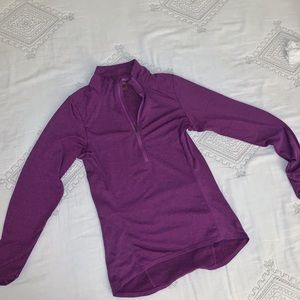 Bontrager Deep purple half-zip running pullover